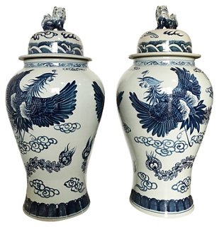 Ethnika Home Decor And Antiques Chinoiserie Phoenix Ginger Jars