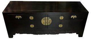 Asian Old Solid Wood Low Chest Storage Furniture Storage