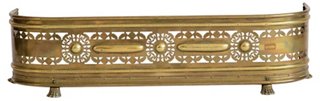Janney S Collection 19th C Pierced Brass Fireplace Fender One