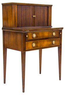 Janney S Collection Federal Style Tambour Secretary Desk One