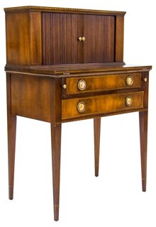 Janney S Collection Federal Style Tambour Secretary Desk One