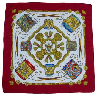 hermes les tambours scarf
