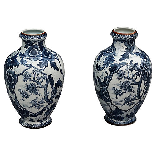 C. 1900 Royal Bonn Vases, Pair