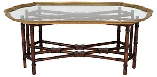 I Dream In Vintage Faux Bamboo Coffee Table One Kings Lane