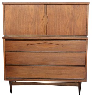 Eat Drink Home Mid Century Mod Tall Dresser By Bassett One Kings Lane