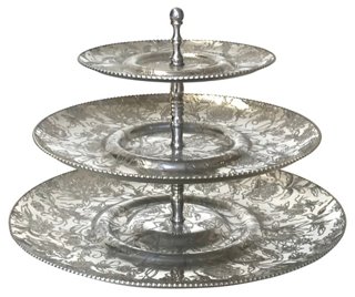 Eat Drink Home - 1950s Wrought Aluminum 3-Tiered Tray | One Kings Lane