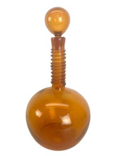 Eat Drink Home Burnt Orange Art Glass Decanter One Kings Lane one kings lane