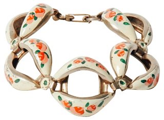 Floral Painted Link Bracelet - Maeven
